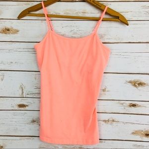 Cherokee Solid Peach Cami Spaghetti Strap Tank Top